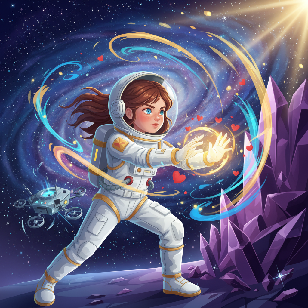 El sueño de Alma de viajar al espacio se hizo realidad cuando, años después, se convirtió en una ast