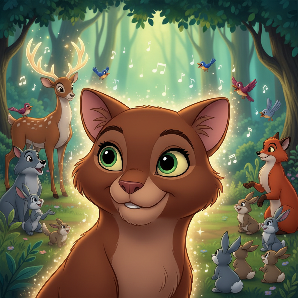 Luxi era una gatita muy especial. Su pelaje castaño brillaba bajo el sol y sus ojos verde esmeralda