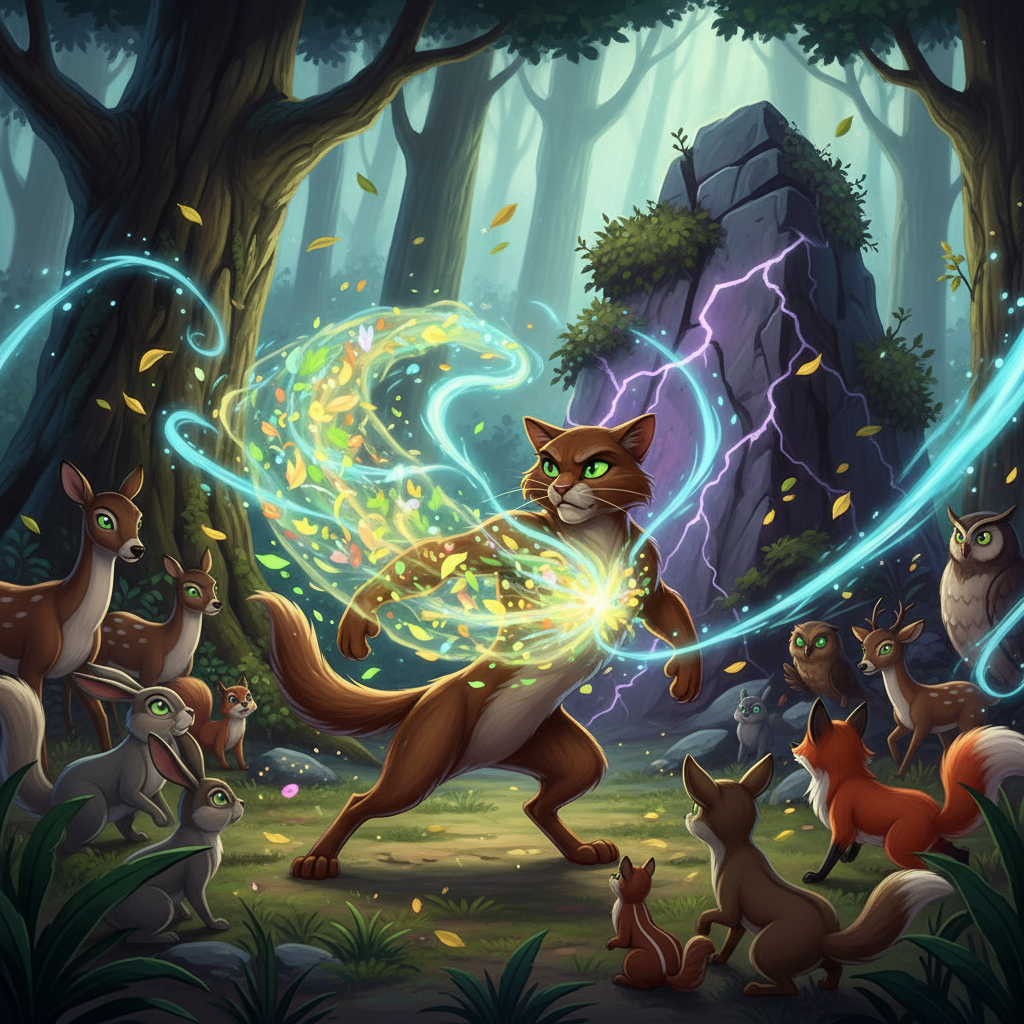 Un día, una preocupada ardilla llamada Nuez se acercó a Luxi. '¡Oh, Luxi!', chilló con voz tembloros