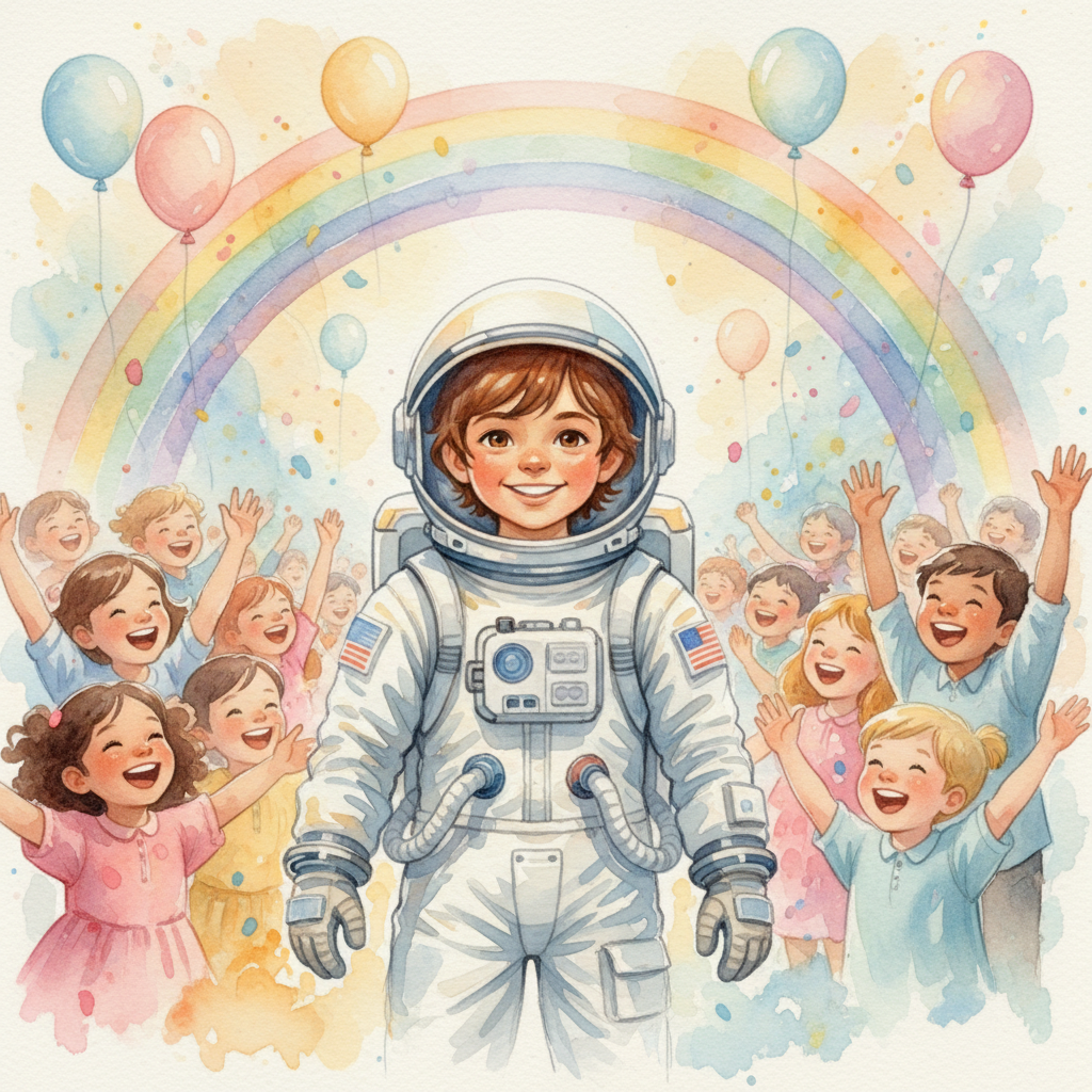 De regreso en su habitación, Juan Pablo se quitó el casco espacial, todavía sintiendo la satisfacció