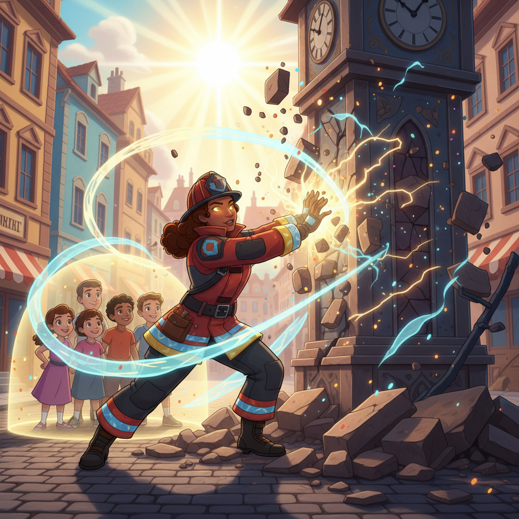 Un día, una terrible tormenta azotó Lumina, provocando que el viejo puente de madera que cruzaba el