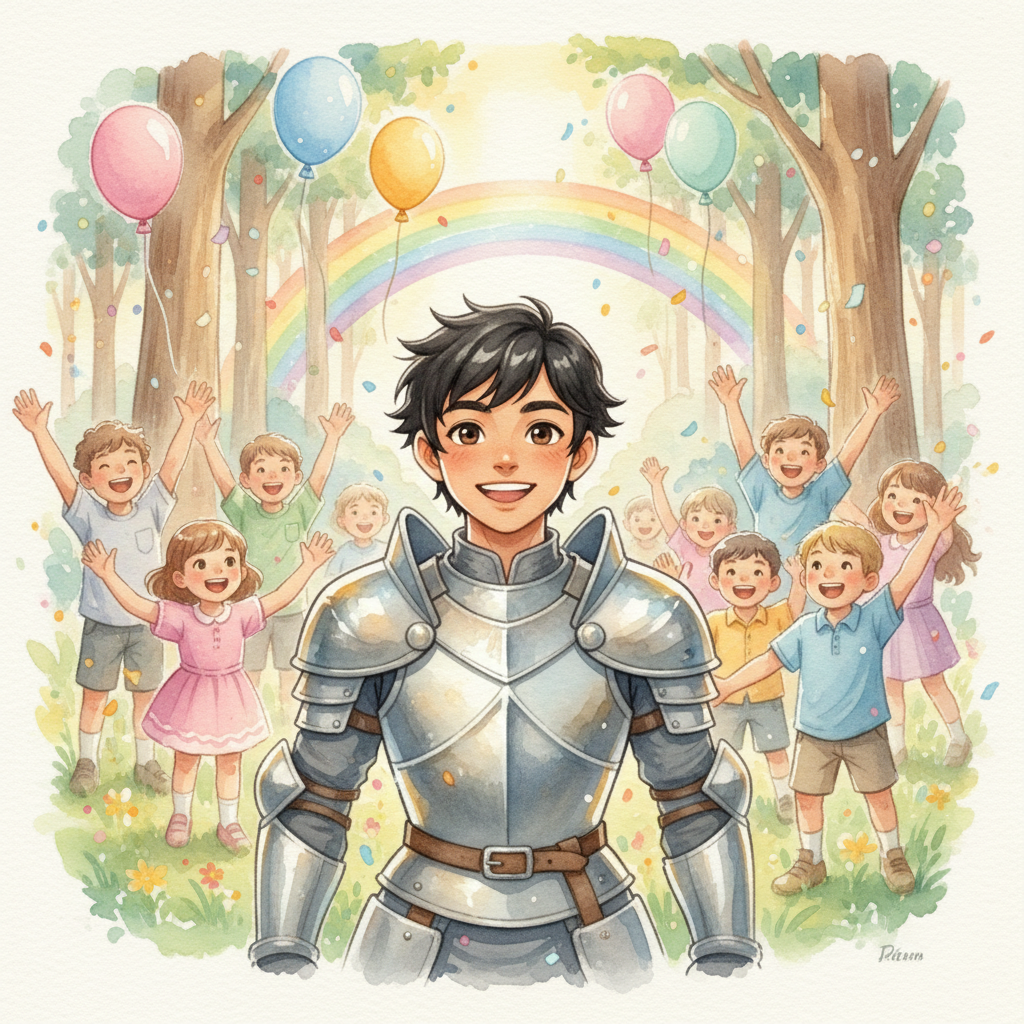 Con valentía renovada, Jaimito se enfrentó a la criatura sombría. Esta proyectó una oleada de desesp