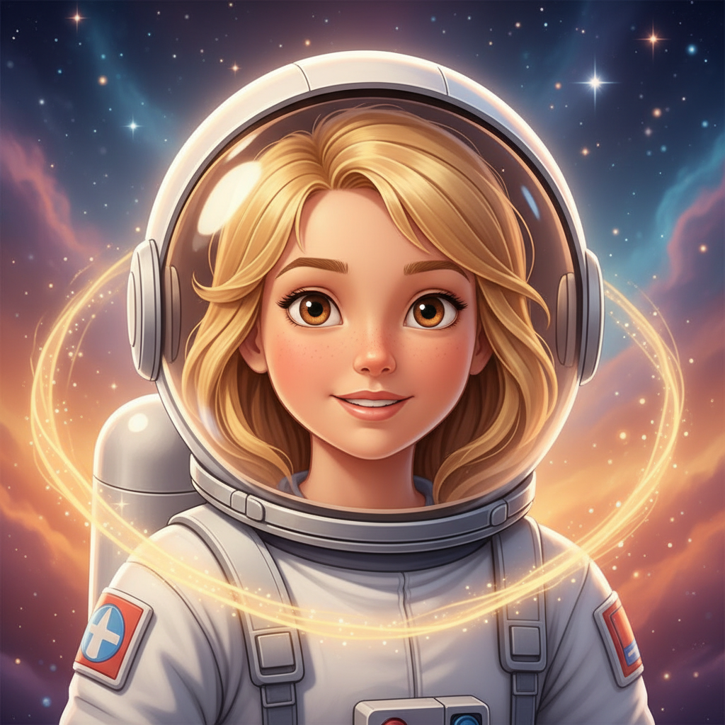 En la inmensidad del espacio, donde las estrellas parpadean como diamantes y los planetas giran en u