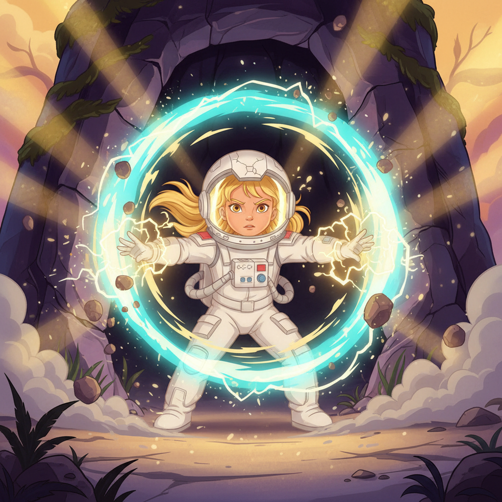 En las profundidades de la cueva, el aire se volvía más denso y las sombras parecían bailar. Crea Un