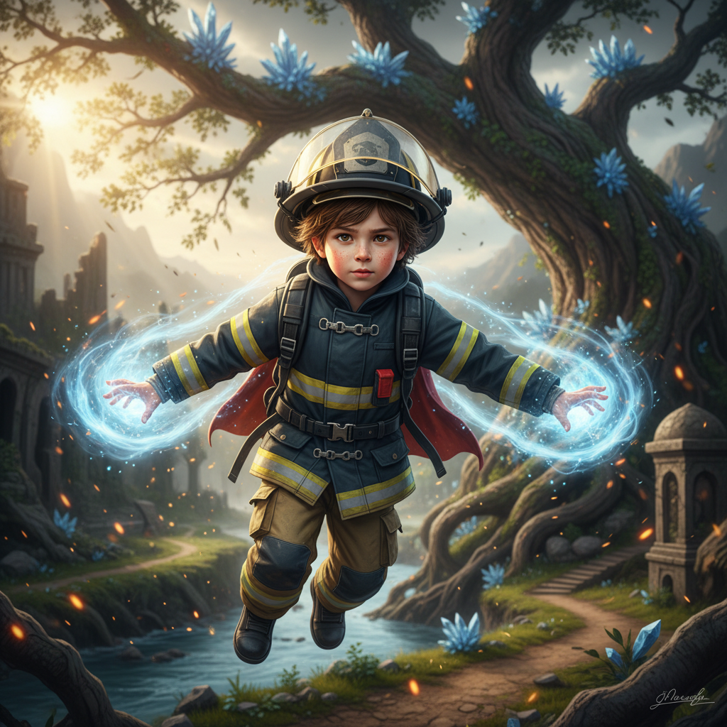 Con delicadeza, Eyden tomó a Pelusa en sus brazos. La gatita, asustada al principio, se acurrucó con