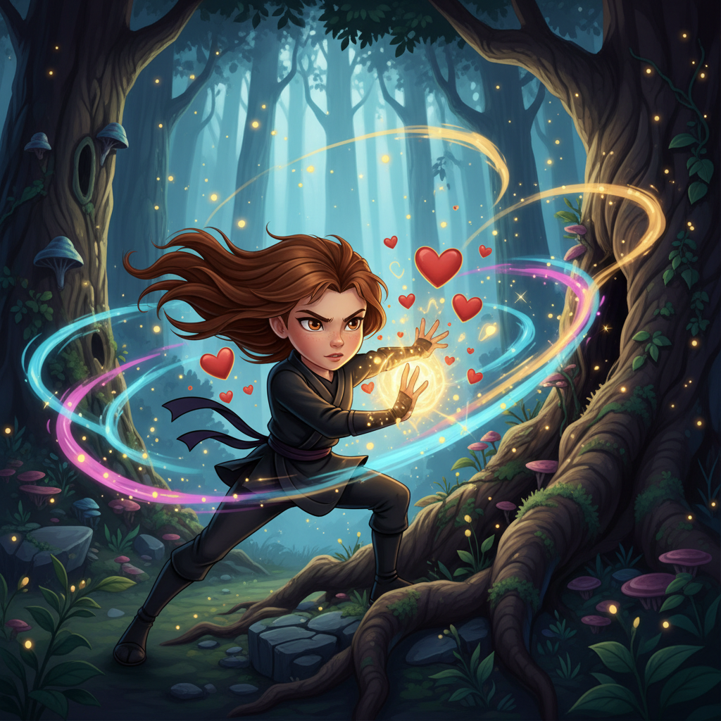 Bajo el manto estrellado, Cris se movía con la gracia de un espíritu, visitando casa por casa. Con c