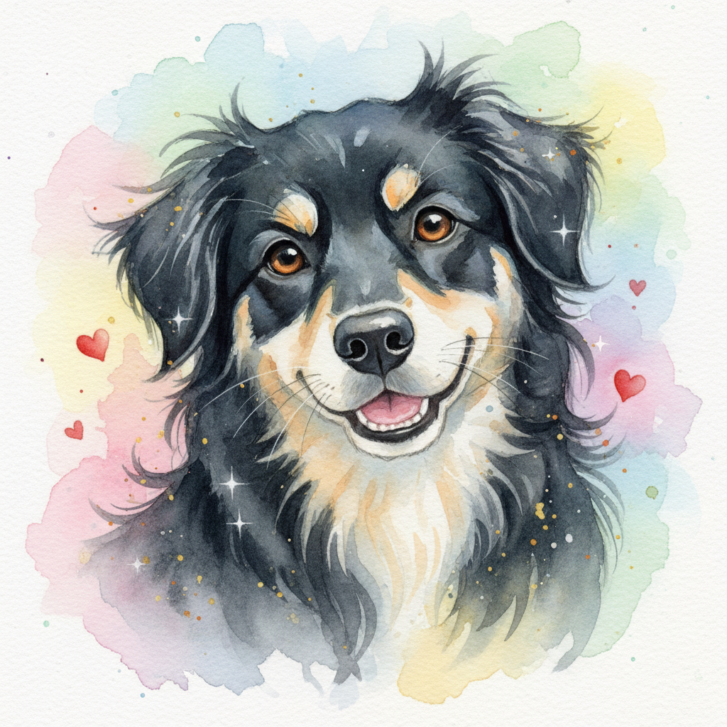 En un pequeño y soleado pueblo rodeado de colinas verdes vivía una perrita muy especial llamada Juan