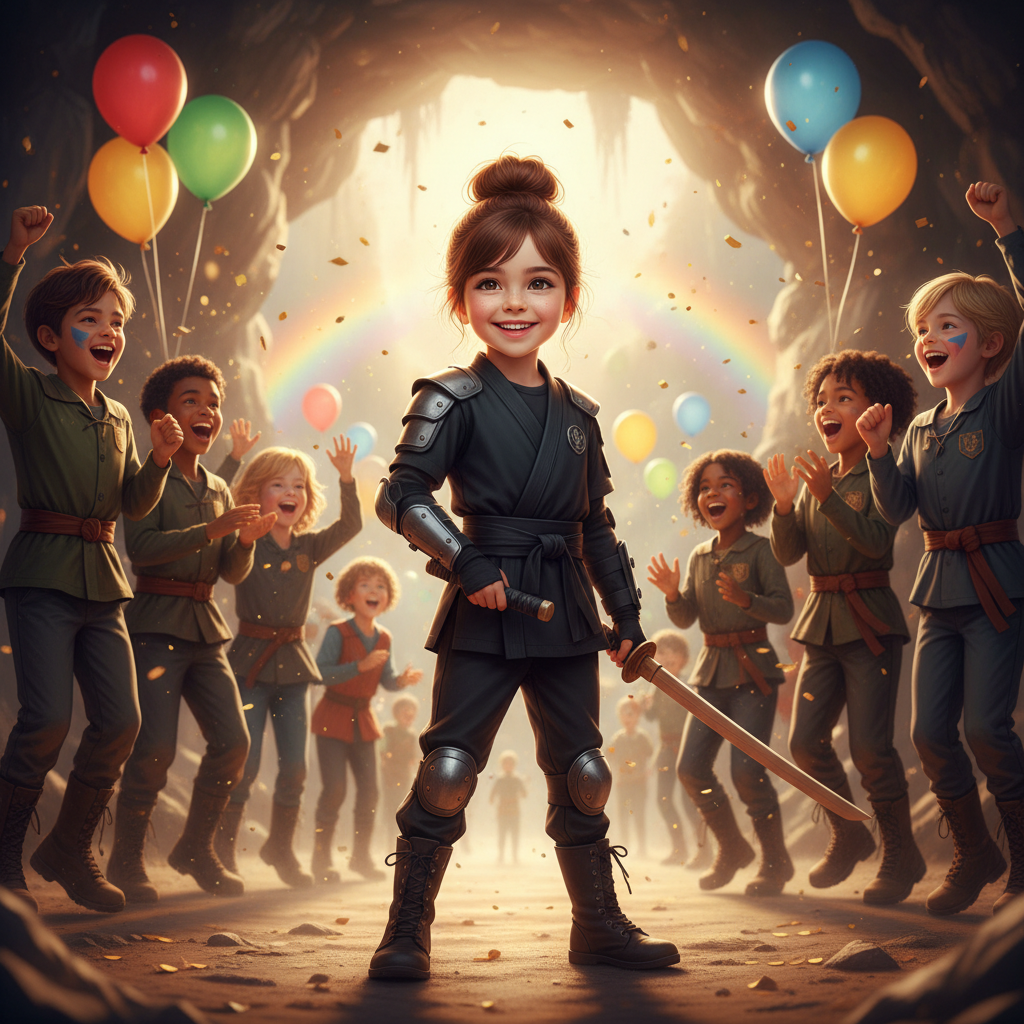 Tras superar el laberinto, Emilia Celia y los aldeanos llegaron a una cueva oscura y profunda, la úl