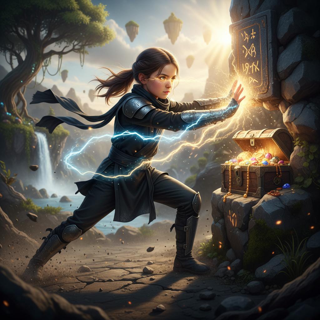 Continuando su camino, Emilia Celia se encontró con un río caudaloso cuyas aguas corrían con furia. 