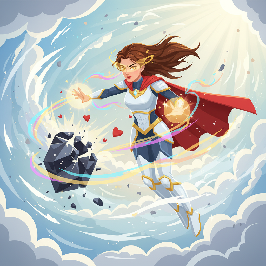 Llegó al campo y, antes de usar su poder, observó la tierra seca y las plantas sedientas. Podía sent