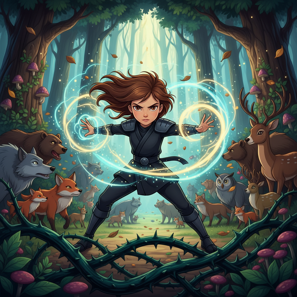 El primer encuentro de Alejandra fue con Barnaby, un viejo y sabio búho, cuya mirada penetrante pare