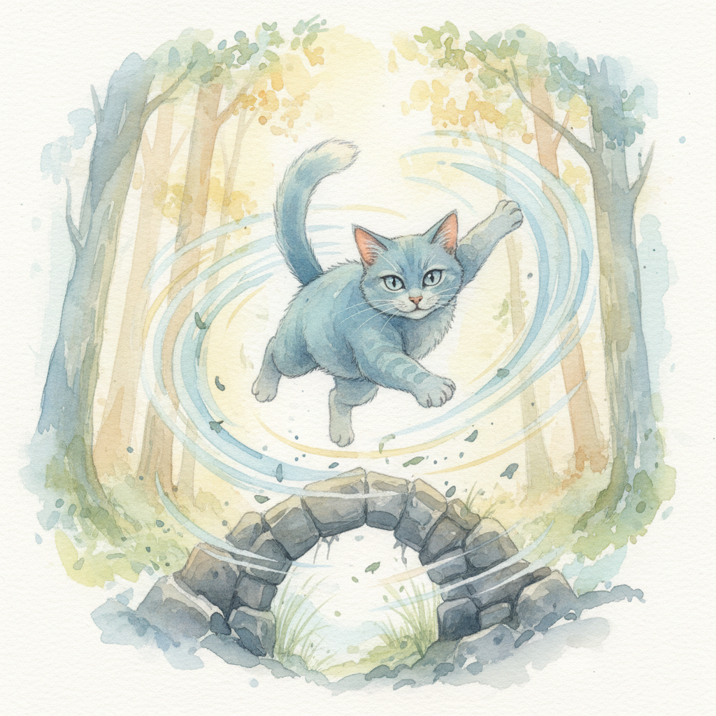 Una tarde, mientras Verdi sobrevolaba el bosque cercano, escuchó un maullido desesperado proveniente