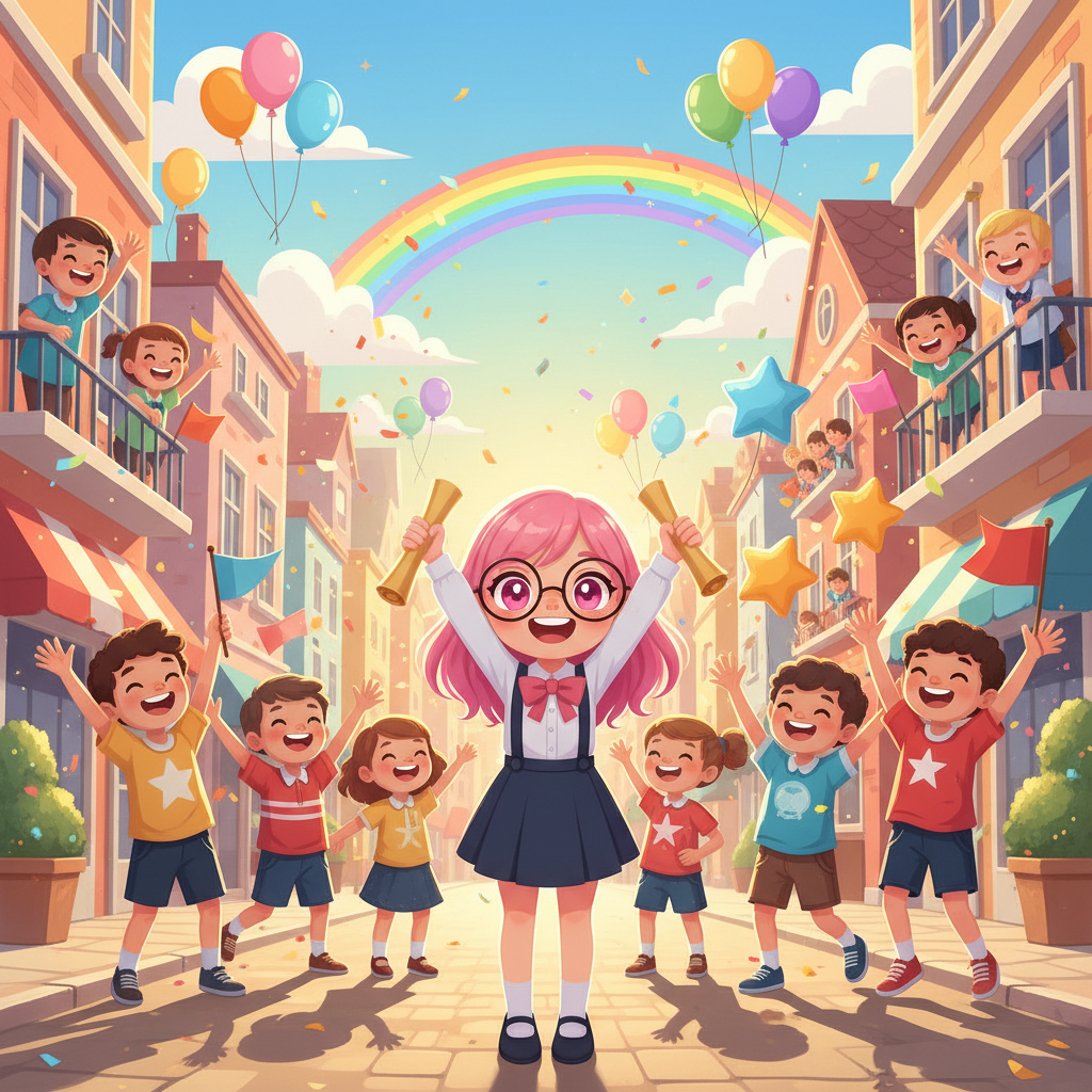 Fer, con la ayuda de su super fuerza, levantó sin esfuerzo los pesados sacos de caramelos que Pelusa