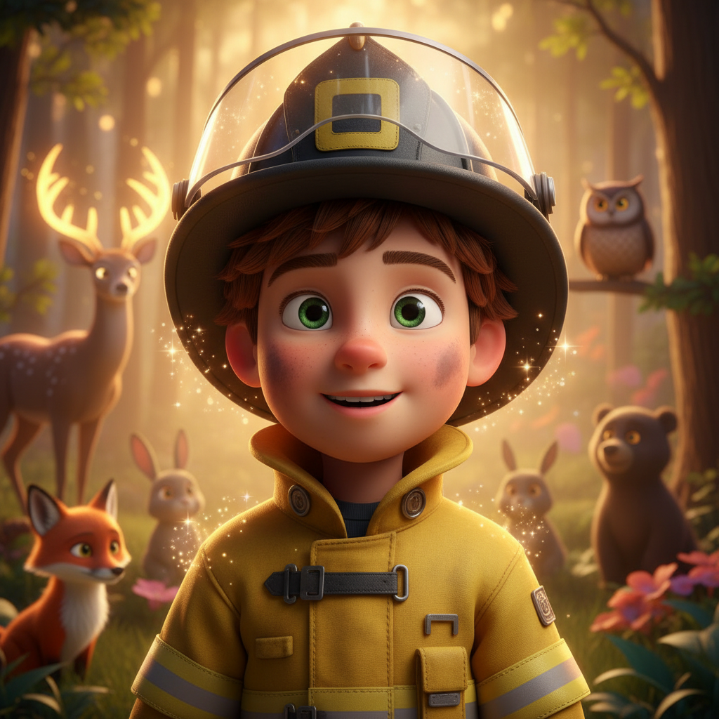 Leo era un niño con cabello castaño como la corteza de un árbol y ojos verdes que brillaban como hoj