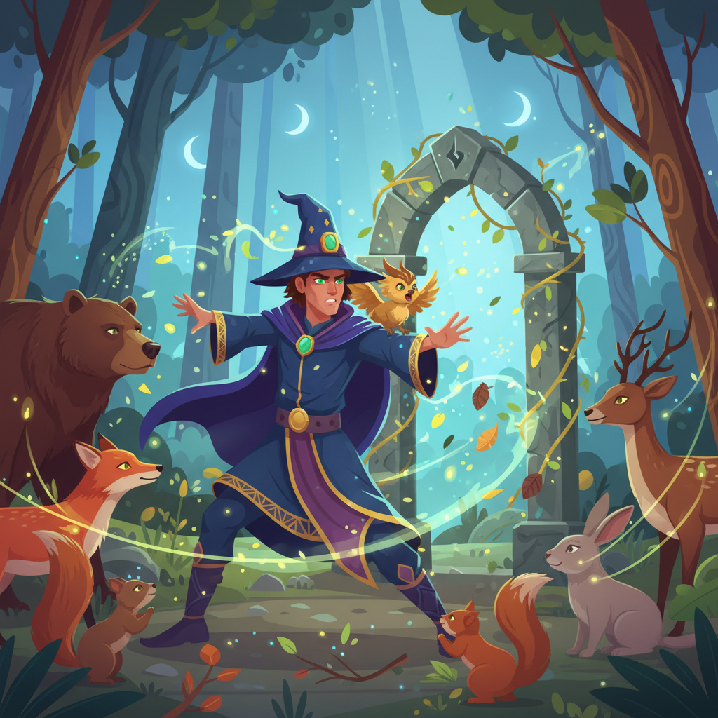 Un día, el bosque se llenó de un silencio inusual. Los pájaros dejaron de cantar, los conejos se esc