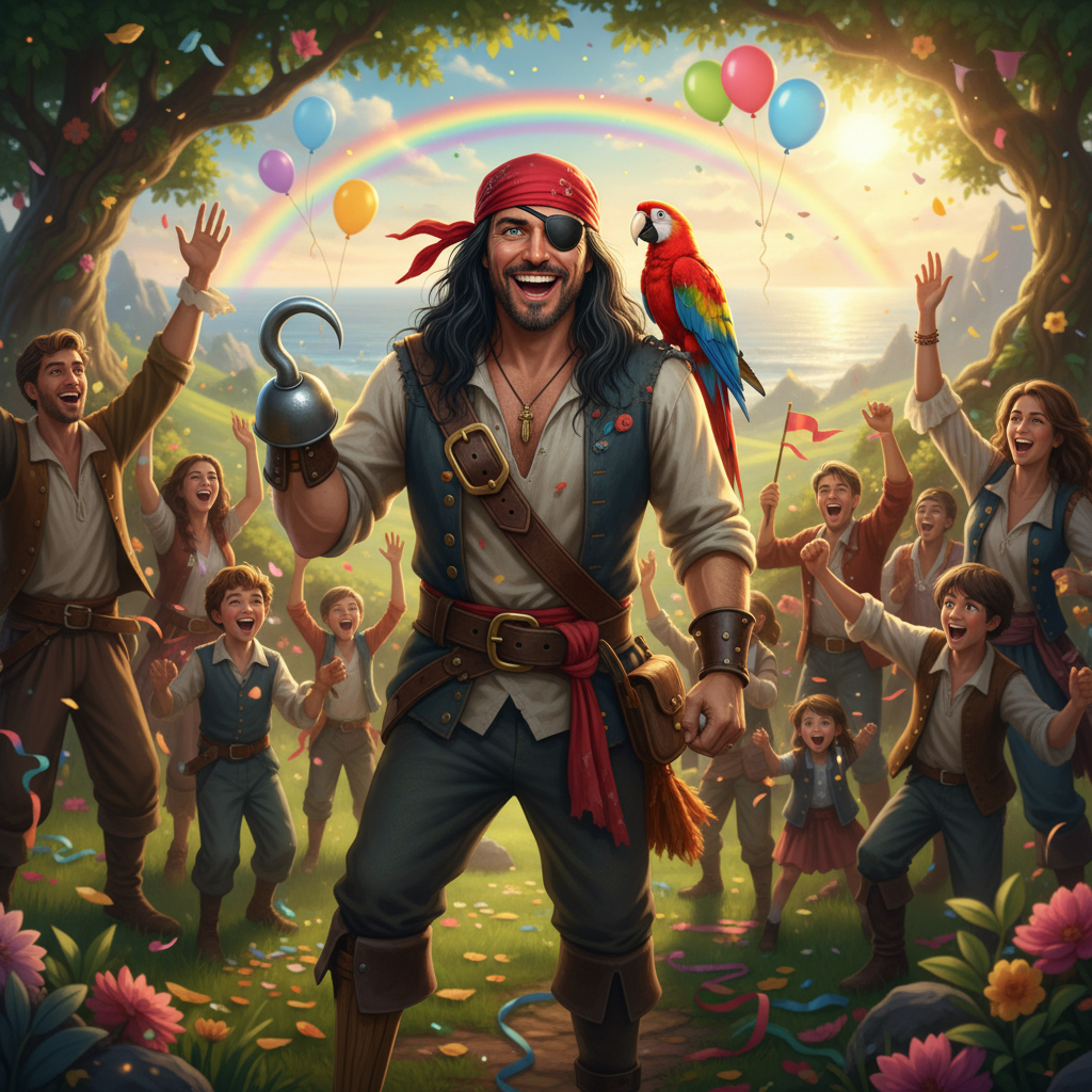 Finalmente, llegaron a una caverna oculta detrás de una cascada. En su interior, brillaba un cofre d