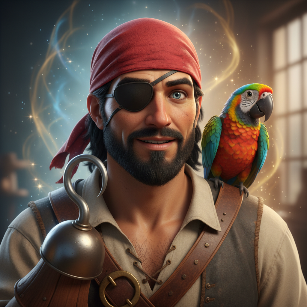 En las vastas y azules aguas del Mar Escondido, navegaba Inti Killa, un pirata de corazón valiente y