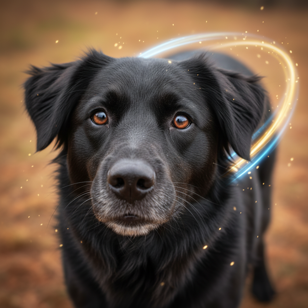 En el corazón de un pueblo soleado vivía Porfidio, un perrito intrépido de pelaje negro azabache y o