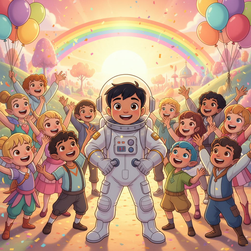 Zorp estaba inmensamente agradecido. "¡Nunca había visto a nadie moverse tan rápido! Eres un héroe, 