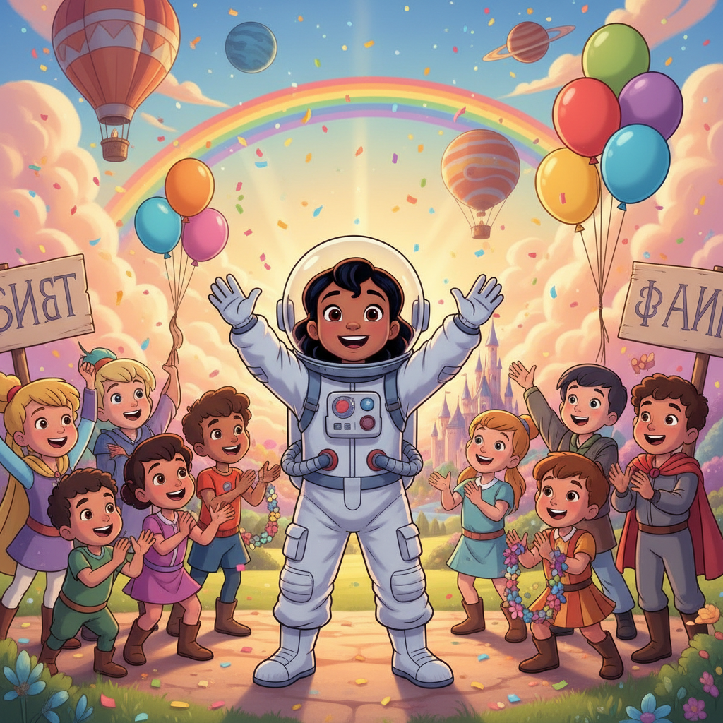 Después de lo que pareció un largo viaje, Bianca divisó a lo lejos un cúmulo de estrellas que brilla