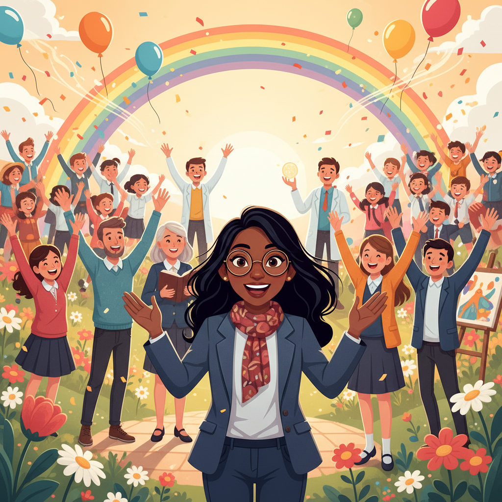 Con un suave susurro mental, Andrea hizo que cada libro levitara suavemente hacia su estante, ordená