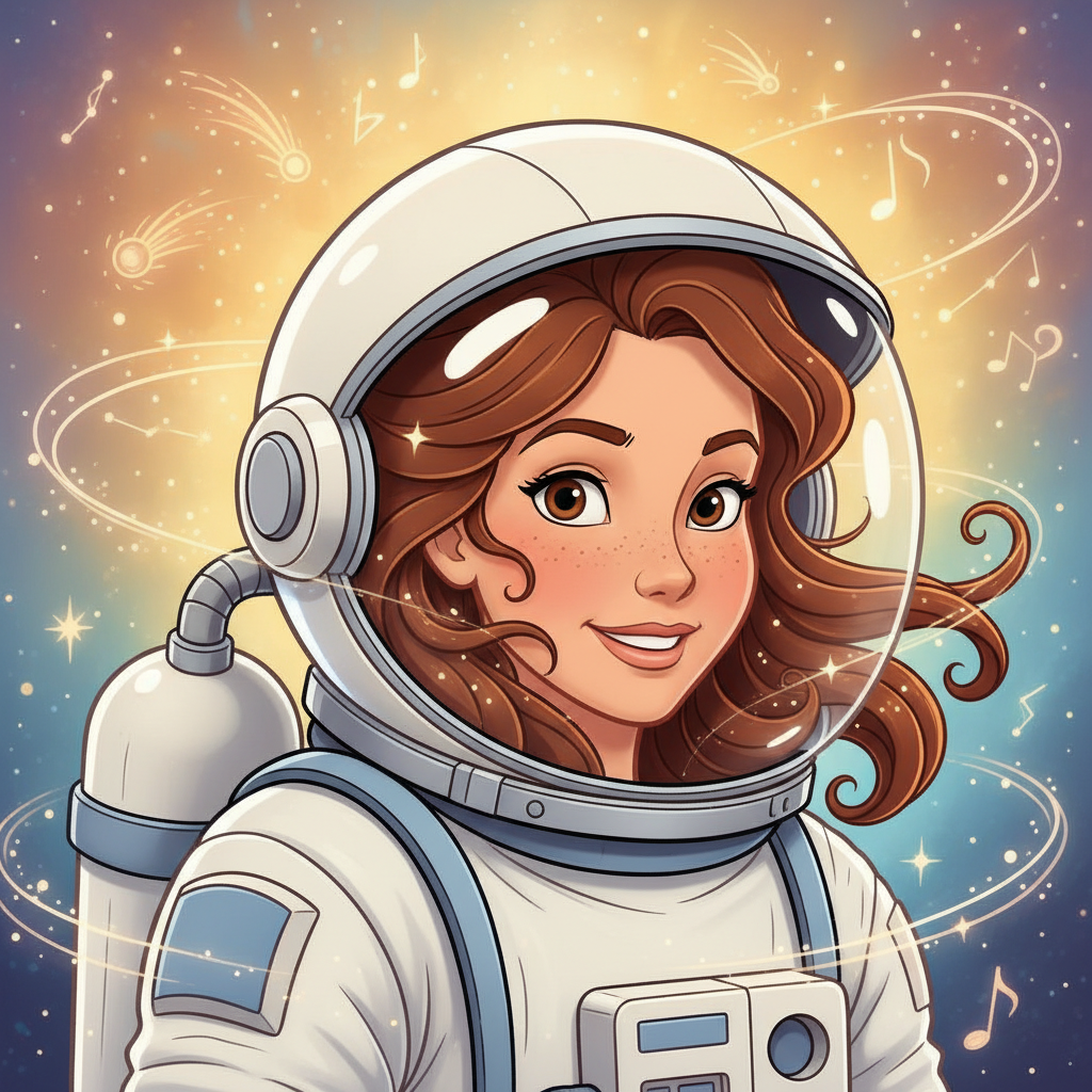 En un planeta lejano bañado por la luz de dos soles gemelos, vivía Saku Novia Amor, una astronauta i