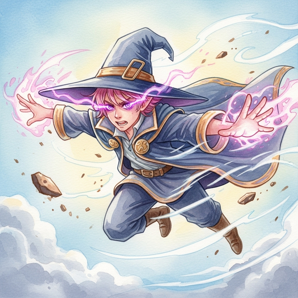 Mientras Rosita volaba, el viento rozaba su cabello rosado y la ayudaba a surcar el cielo azul. Se s