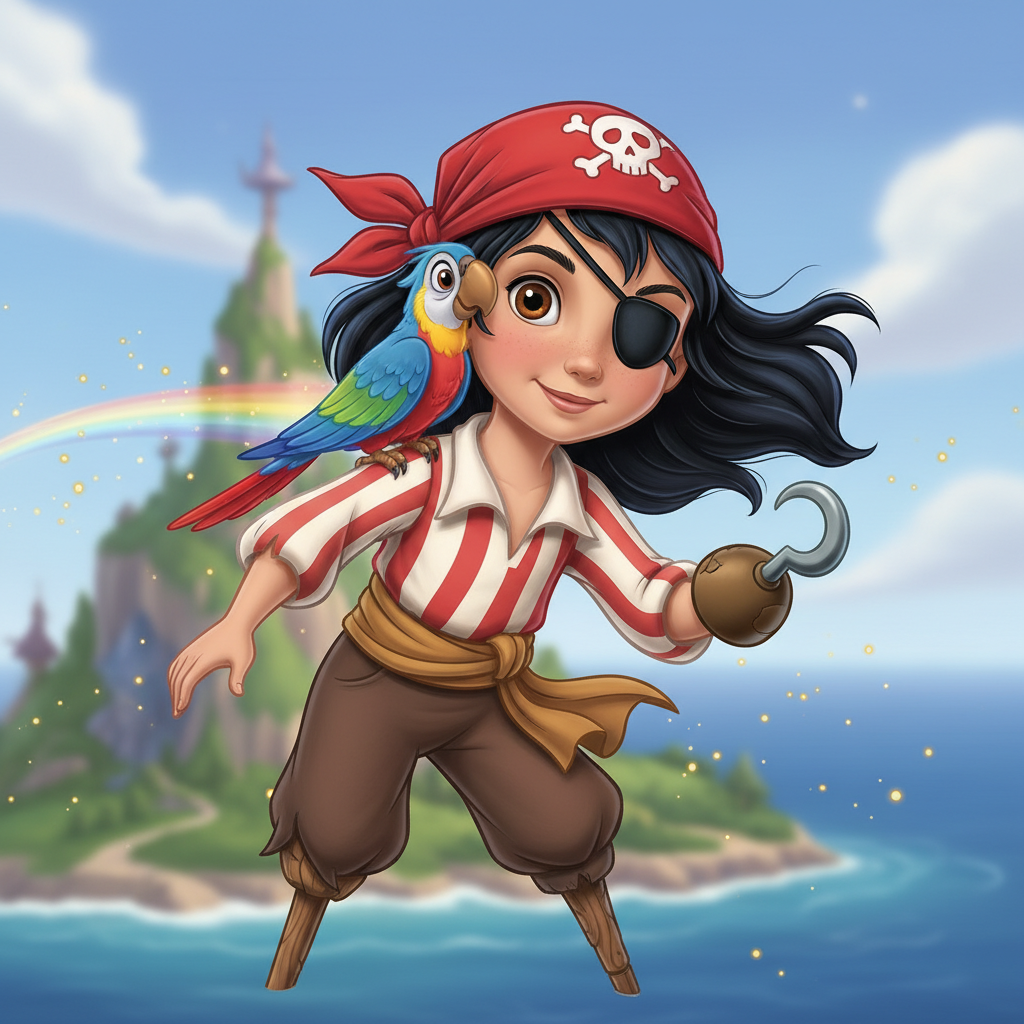 Samantha era una pirata muy especial, no solo porque su cabello negro azabache caía sobre sus hombro