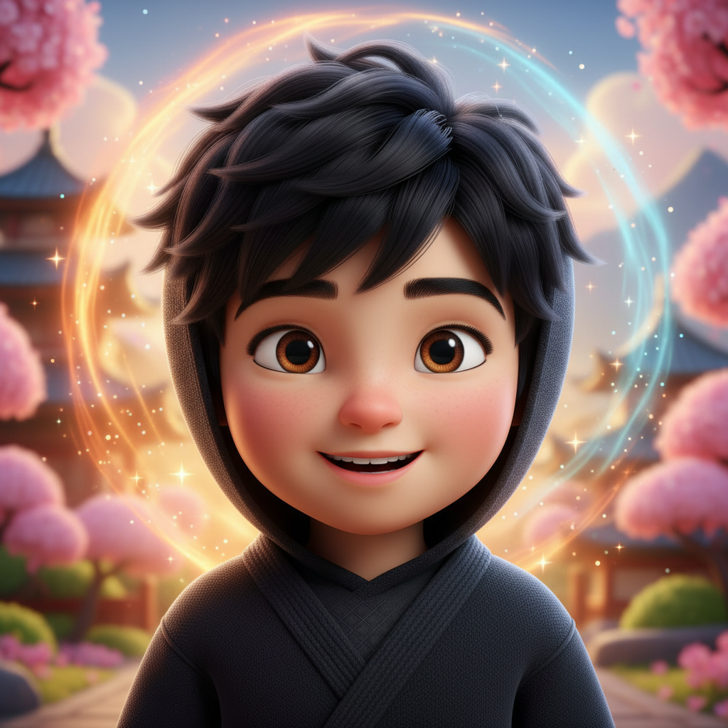 Roberto era un niño como cualquier otro, pero con un secreto extraordinario: era un joven ninja con