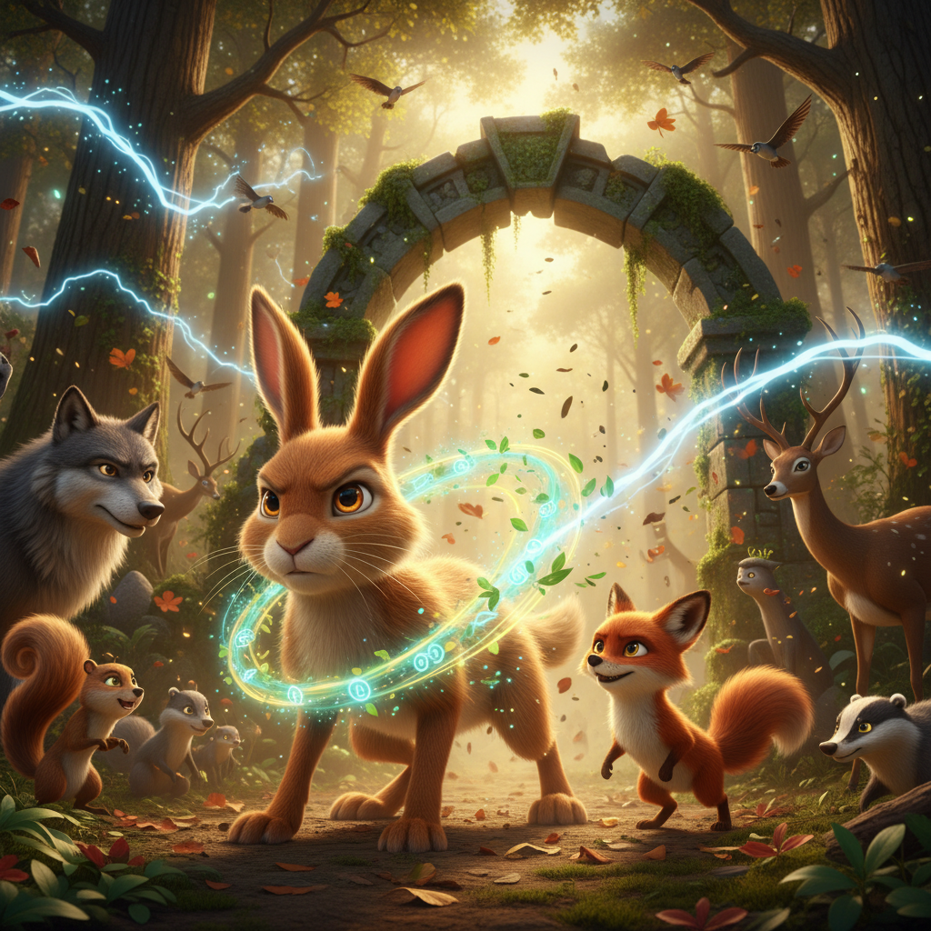 Máximo sabía que necesitaba la ayuda de otros habitantes del bosque. Primero, se dirigió a la ardill