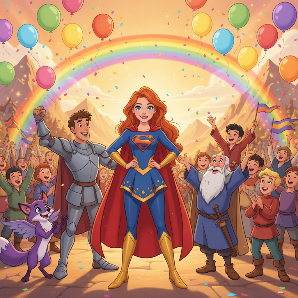 Después de calmar al troll y asegurarse de que encontraría un nuevo hogar pacífico lejos de la aldea