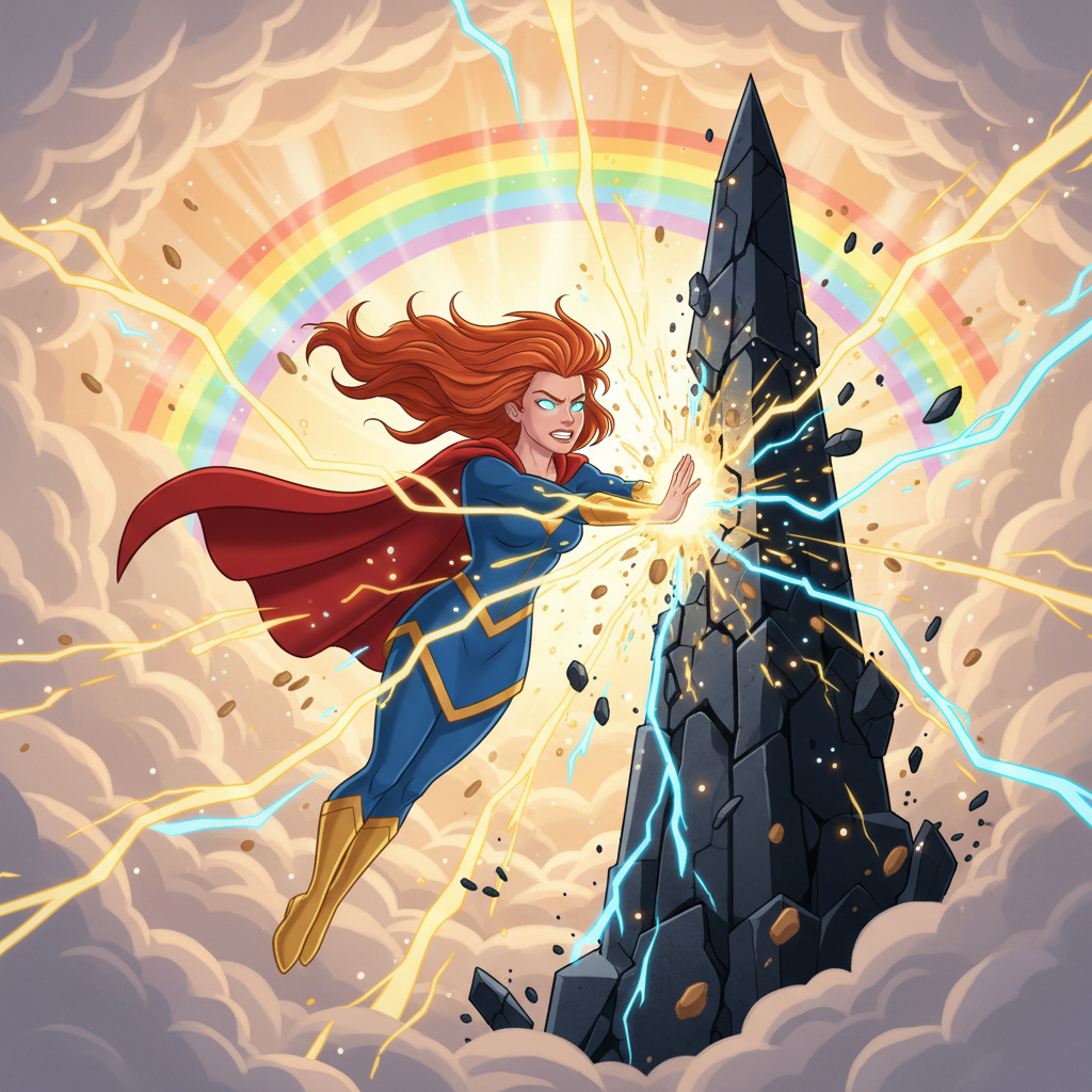 Pedro, satisfecha de haber ayudado a Timmy, lo acompañó de regreso a su hogar, una pequeña seta colo