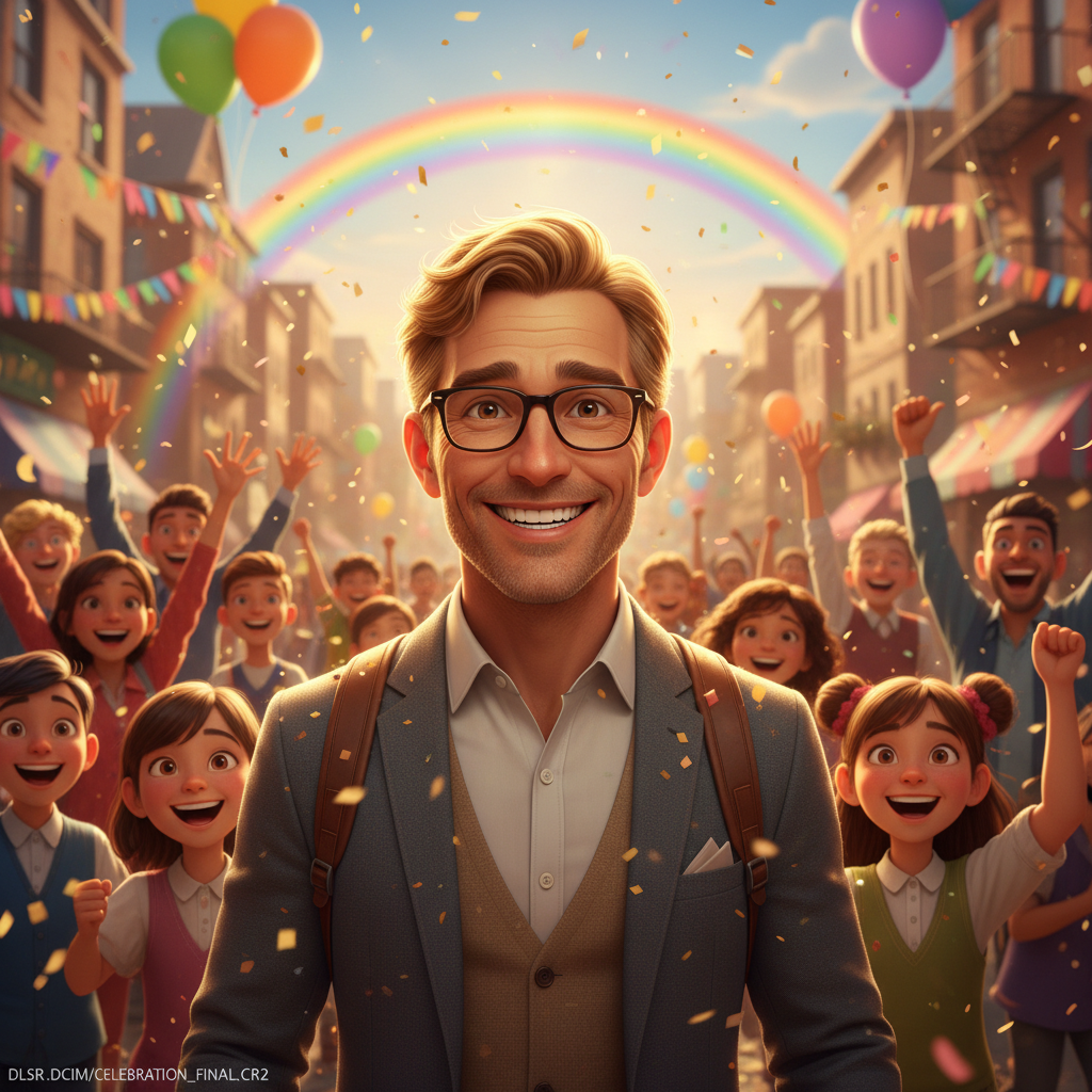 La escuela y el pueblo entero celebraron la reparación del bloque. Ya no era solo un símbolo de unid