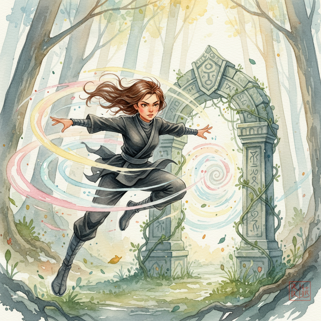 Los días siguientes, Suniva continuó sus misiones ninja, practicando técnicas de sigilo y combate en