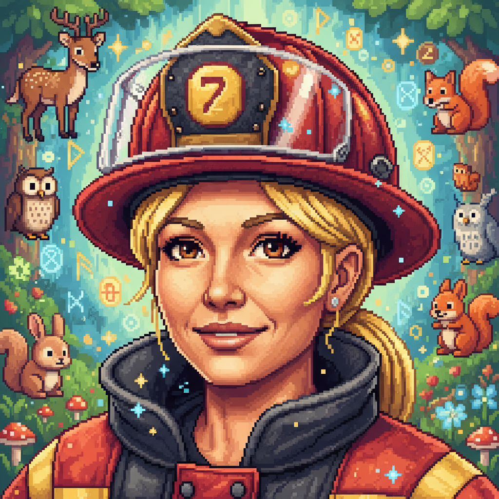 En el corazón de Villa Alegría vivía Extrella, una bombera valiente con un secreto extraordinario. S