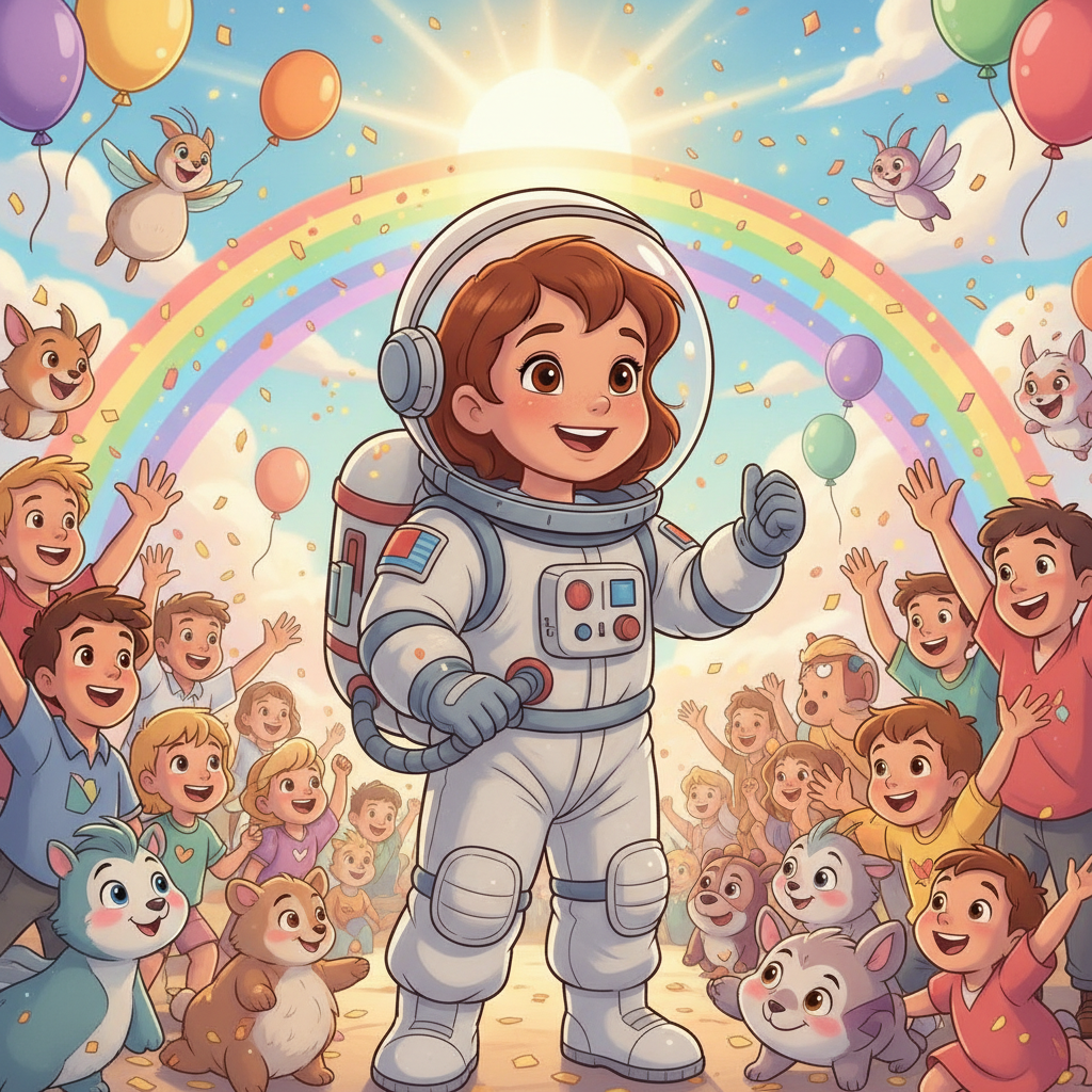 Con la música de las estrellas restaurada, el universo volvió a la armonía. Lumina, rebosante de fel