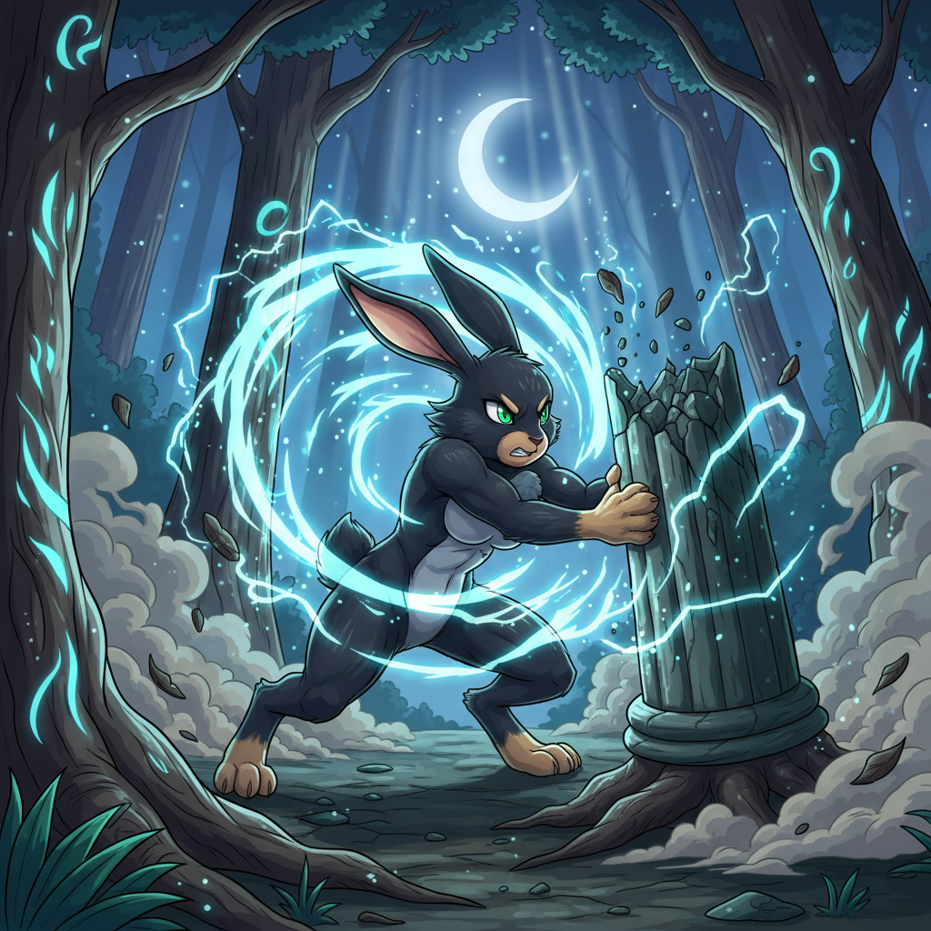 Con todas sus fuerzas, Luna se plantó firmemente en el suelo lodoso y colocó sus patas delanteras ba