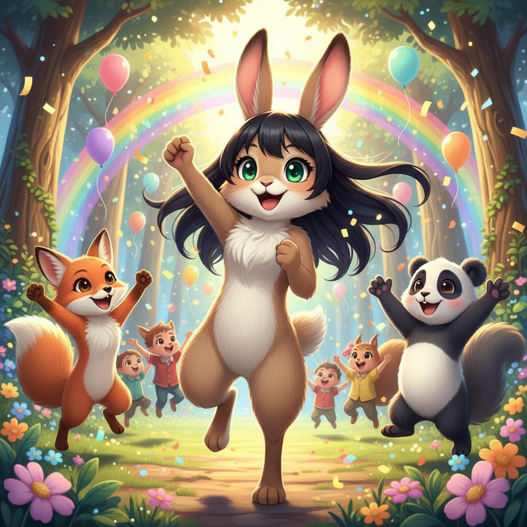 El Bosque Encantado floreció como nunca antes. Con la ayuda de Luna, los caminos se volvieron más tr