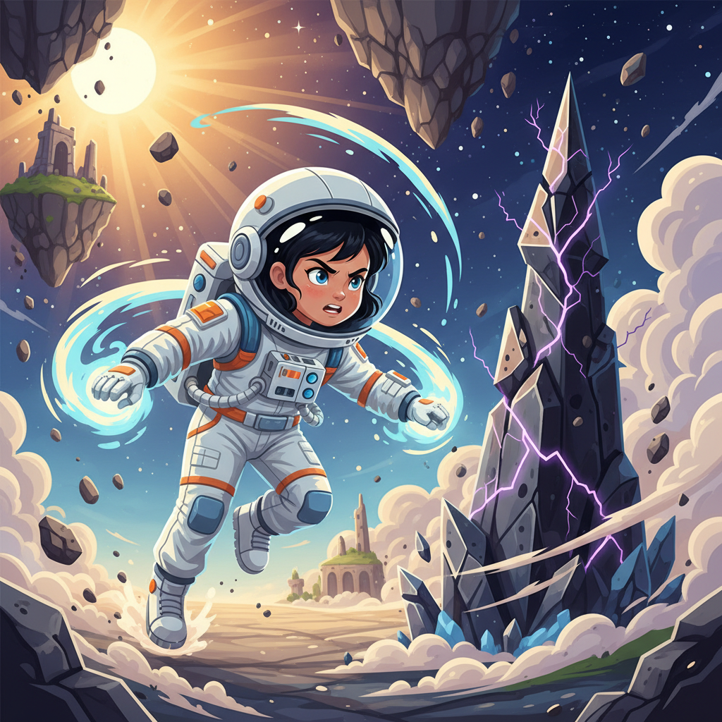 A medida que Estela se acercaba a la estrella parpadeante, se dio cuenta de que no era una estrella 