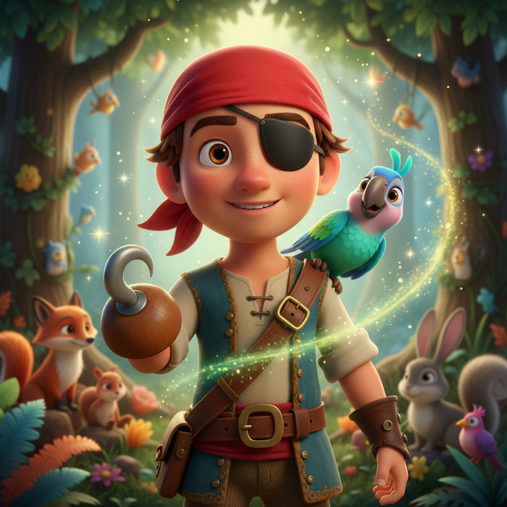 Tomi era un joven pirata de corazón aventurero y cabello castaño que ondeaba al viento salado. Sus o