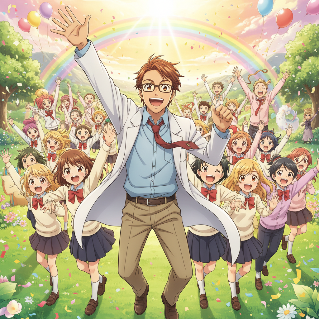 Al acercarse, Juan vio a un pequeño ser de aspecto travieso, hecho de luz estelar, rodeado de libros