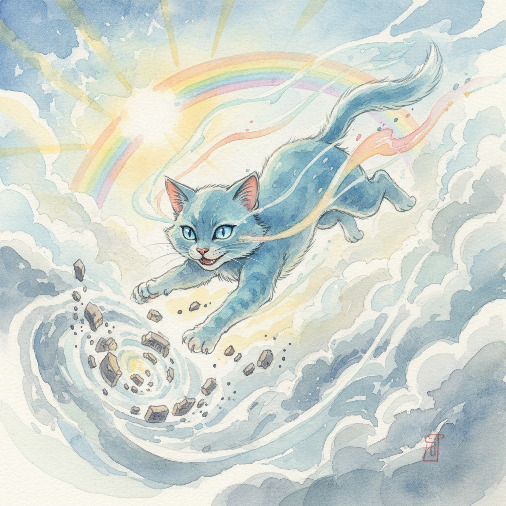 El regreso de Mariposas al suelo fue un momento de asombro para los pocos animales que aún observaba