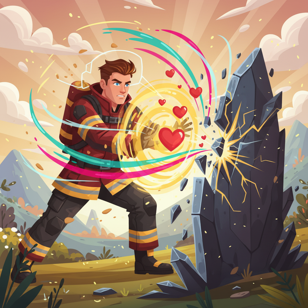 Después de la emergencia, Max regresó a la estación de bomberos, no sin antes asegurarse de que la g