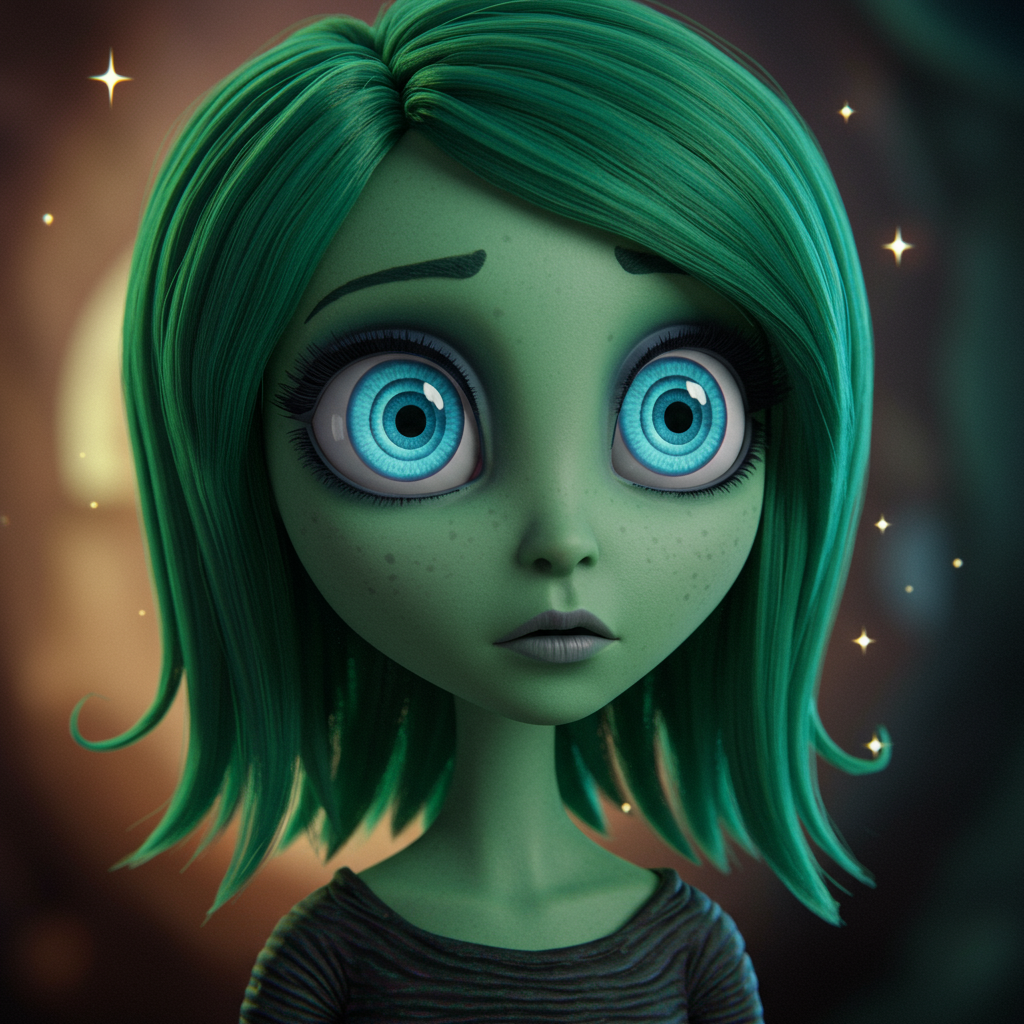 En el lejano planeta Zygor vivía Cami, una pequeña alienígena con el cabello de un vibrante verde es