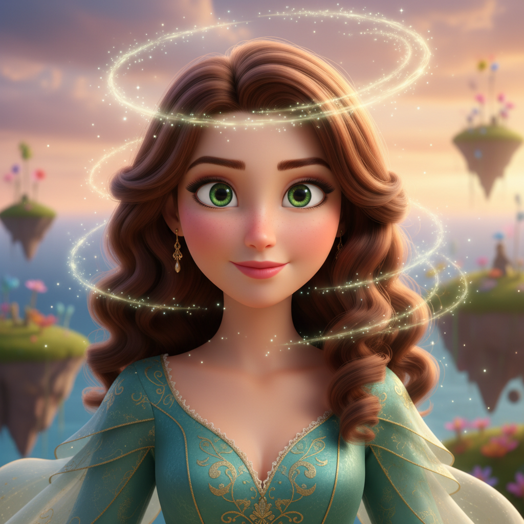 En el reino de Cristalina, donde los ríos cantaban melodías y las flores brillaban con luz propia, v