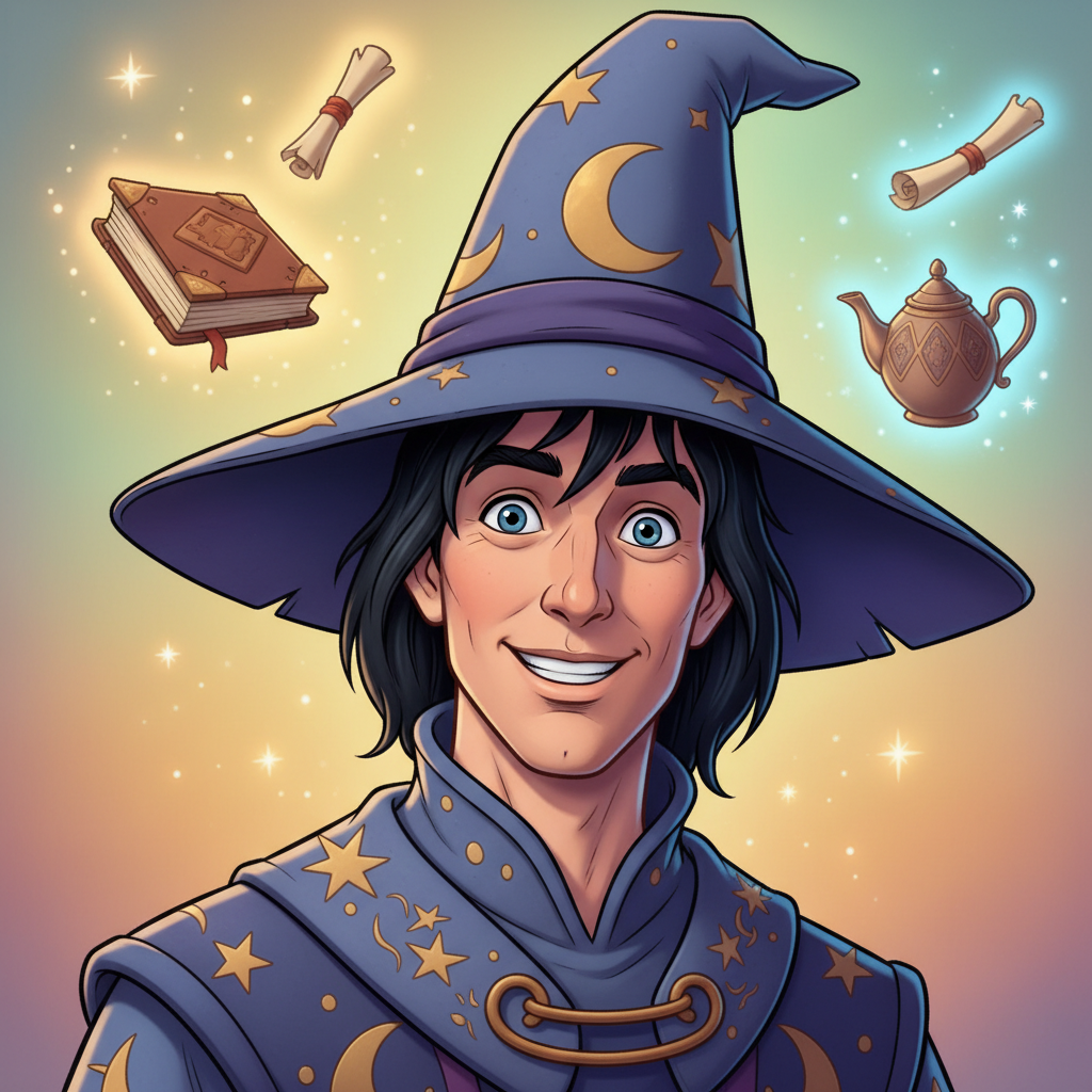 En un reino donde los cielos nocturnos brillaban con una intensidad inusual, vivía un joven mago lla