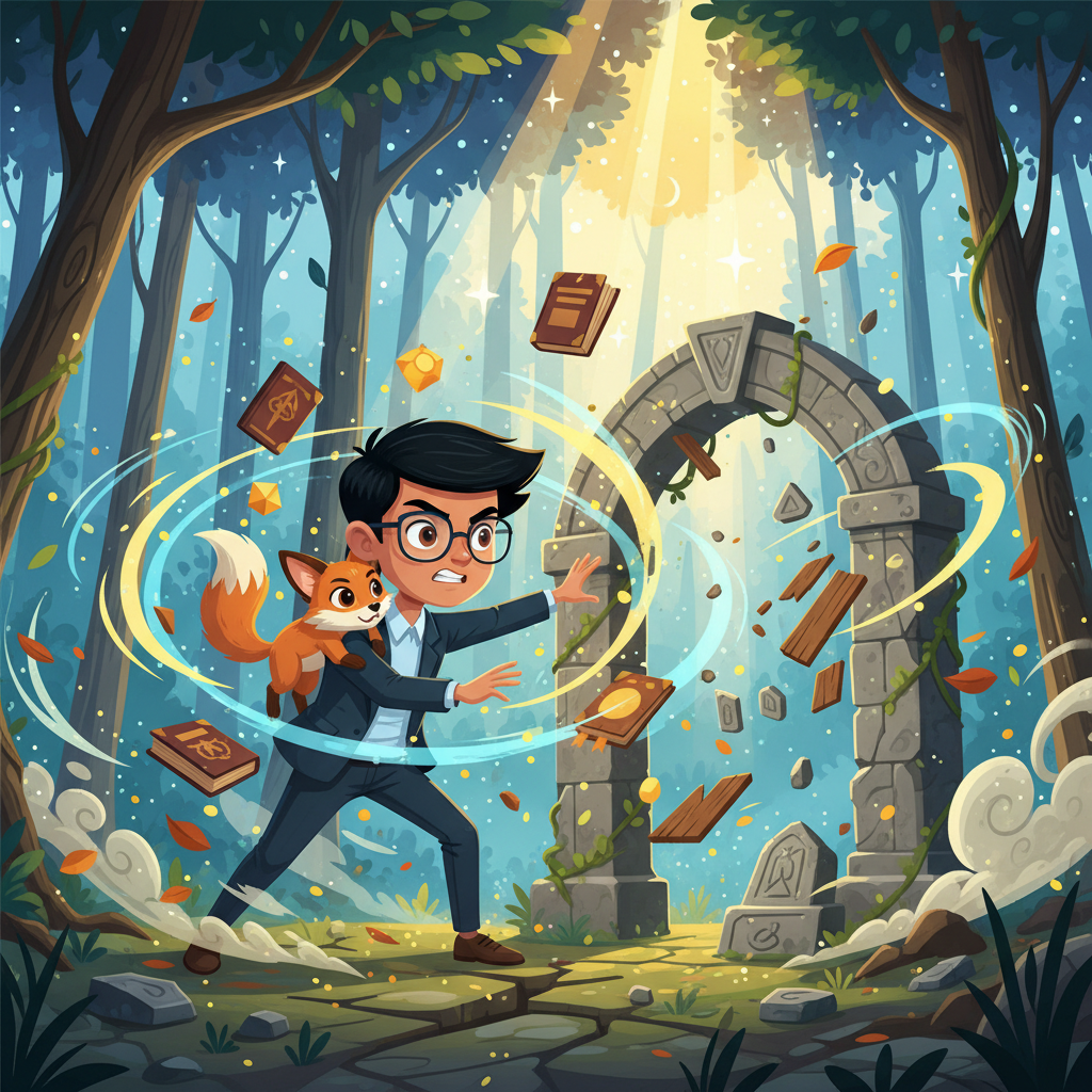 Impulsado por un sentido de responsabilidad, Luky decidió investigar. Esa noche, bajo el manto estre