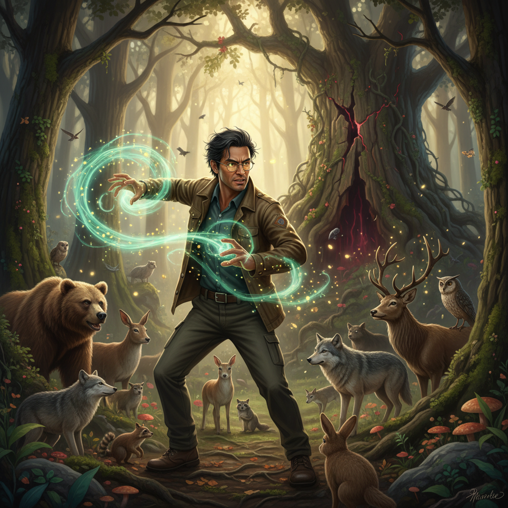 Daniel caminó con paso firme hacia el claro, el corazón latiéndole con una mezcla de valentía y comp