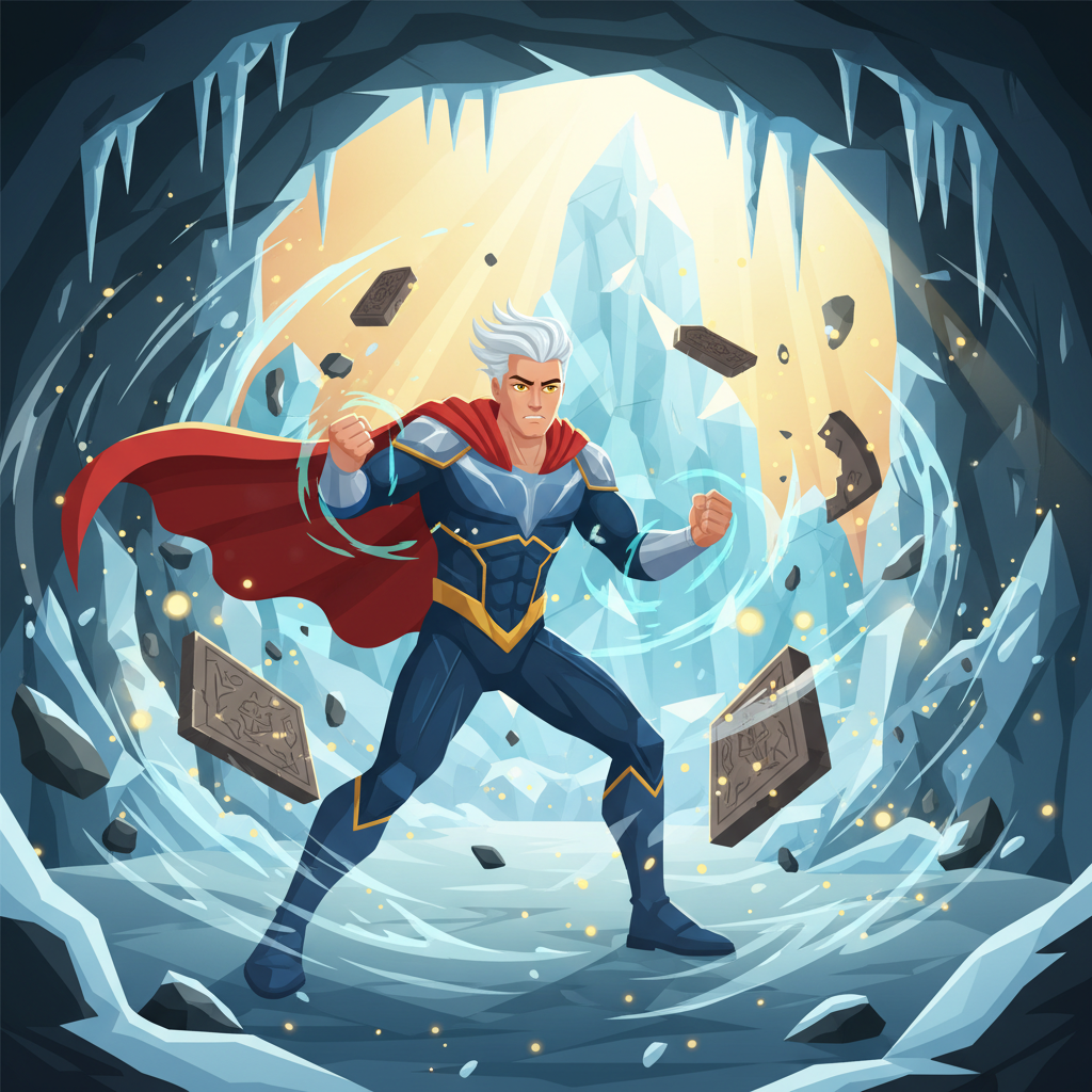 Siguiendo el rastro, Marco llegó a una pequeña cueva escondida detrás del viejo árbol. Desde la entr