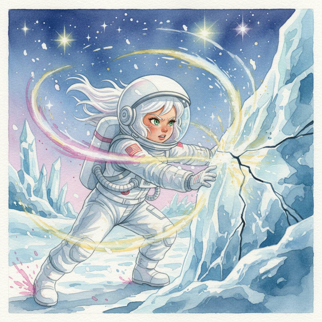 Al llegar cerca de Chispita, Leo se dio cuenta de que la estrella estaba siendo arrastrada por una c